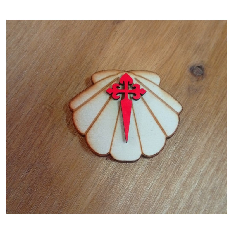 Vieira Camiño en madeira con imán