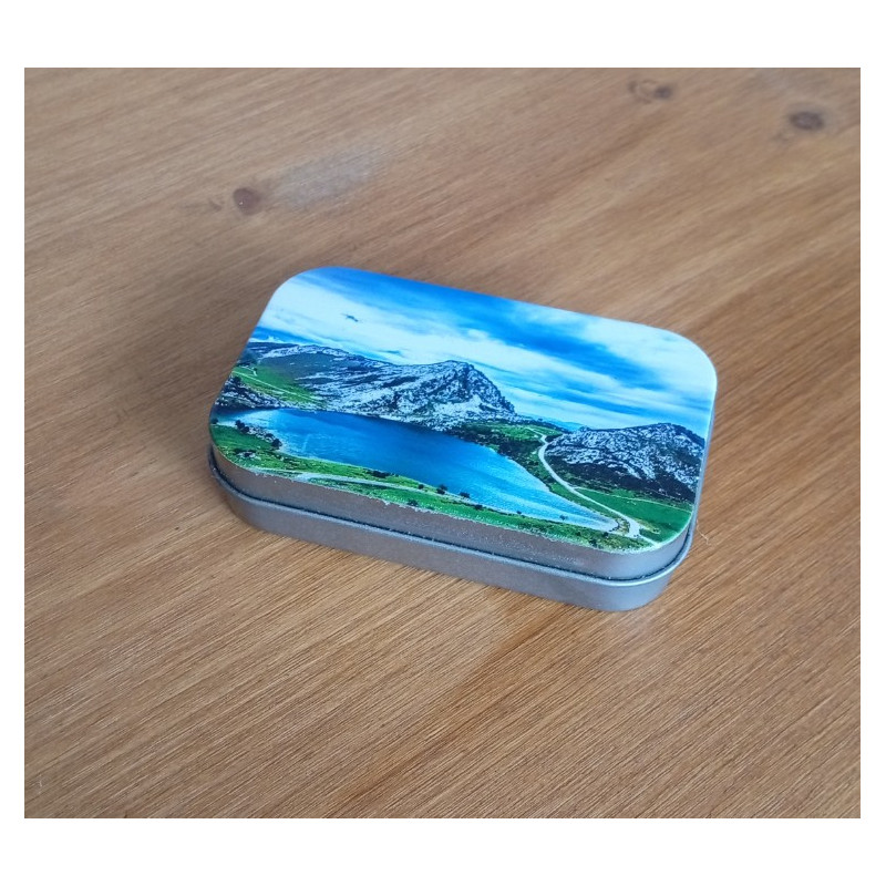 Lata con imaxe gravada